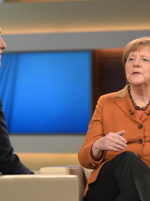 Bundeskanzlerin Merkel in der Talkshow "Anne Will"
