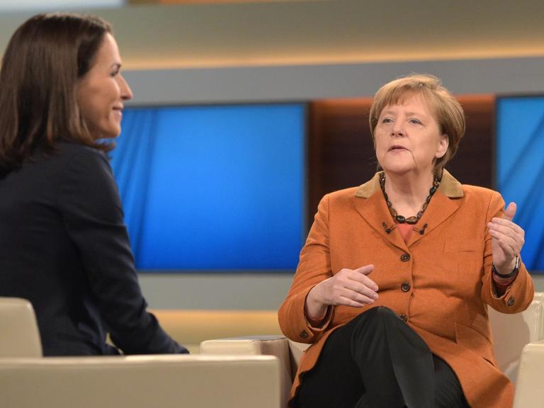 Bundeskanzlerin Merkel in der Talkshow "Anne Will"