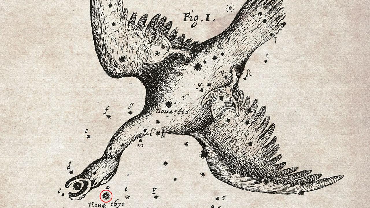 Die Nova Vulpeculae 1670, aufgezeichnet von Johannes Hevelius Die Nova Vulpeculae 1670, aufgezeichnet von Johannes Hevelius