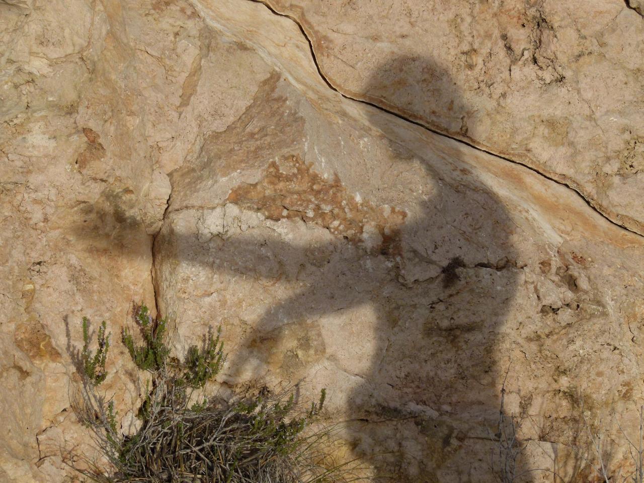 Der Schatten einer Frau auf einer Wand Der Schatten einer Frau auf einer Wand