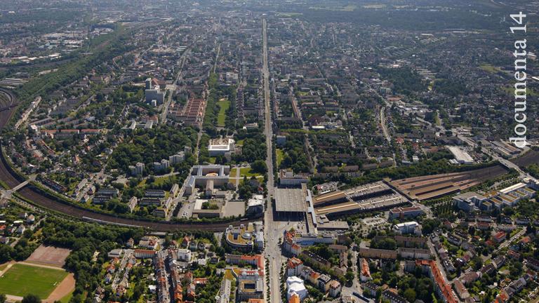 Luftaufnahme der Documenta-Stadt Kassel Luftaufnahme der Documenta-Stadt Kassel