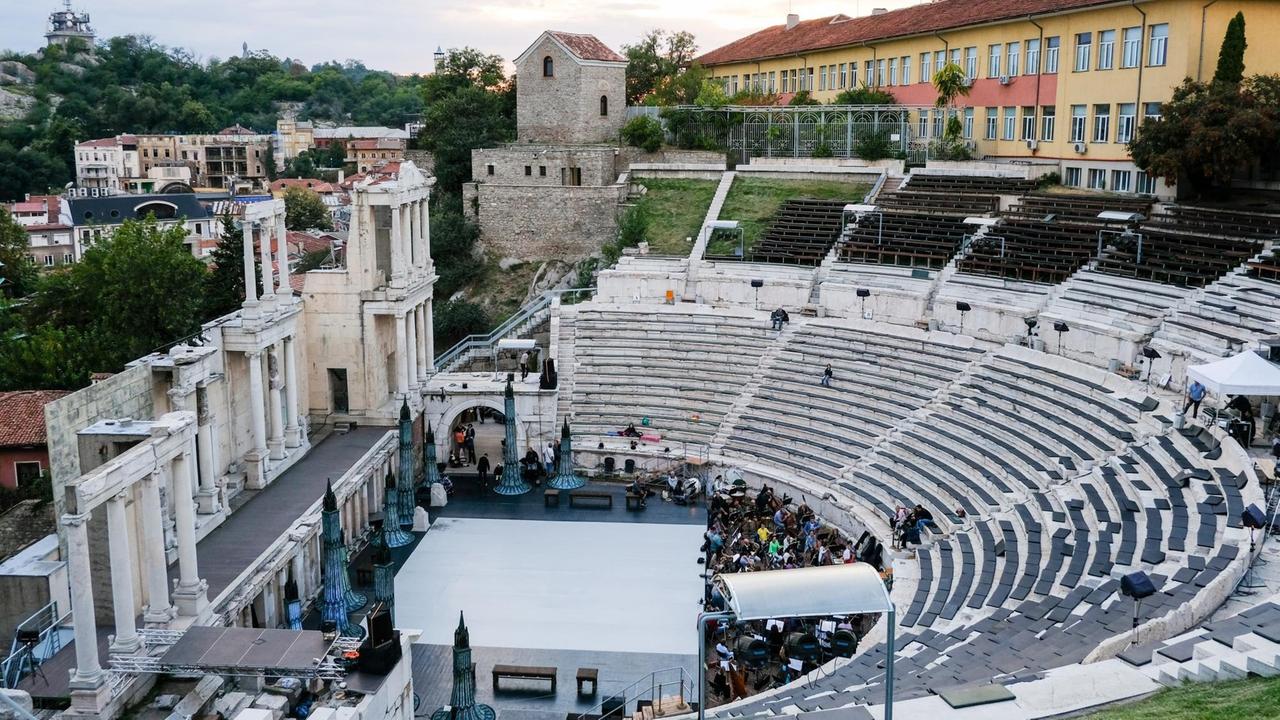 Das Theater von Philippopolis in der Altstadt von Plovdiv. Das Theater von Philippopolis in der Altstadt von Plovdiv.