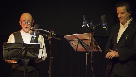 Sven-Åke Johansson und Oliver Augst bei der Live-Performance zu "In St. Wendel am Schlossplatz" im Januar 2017