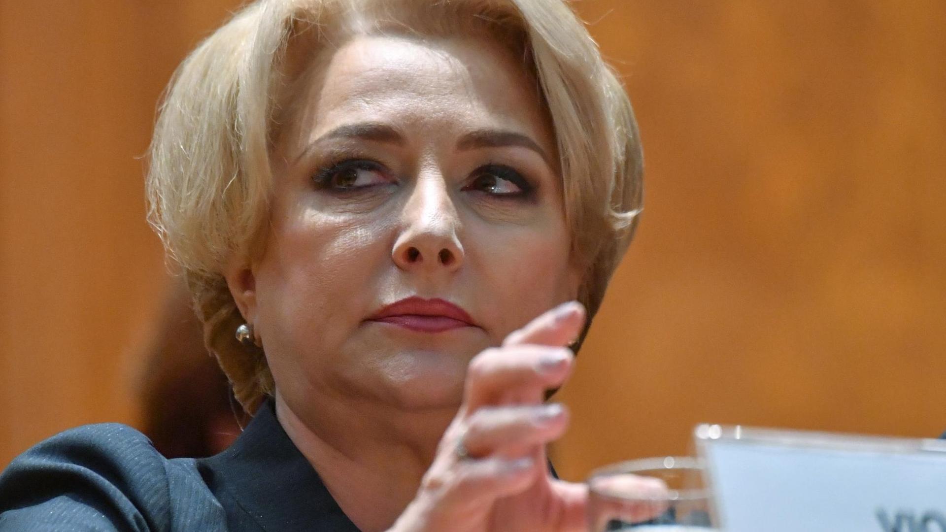 Die rumänische Regierungschefin Viorica Dancila Die rumänische Regierungschefin Viorica Dancila