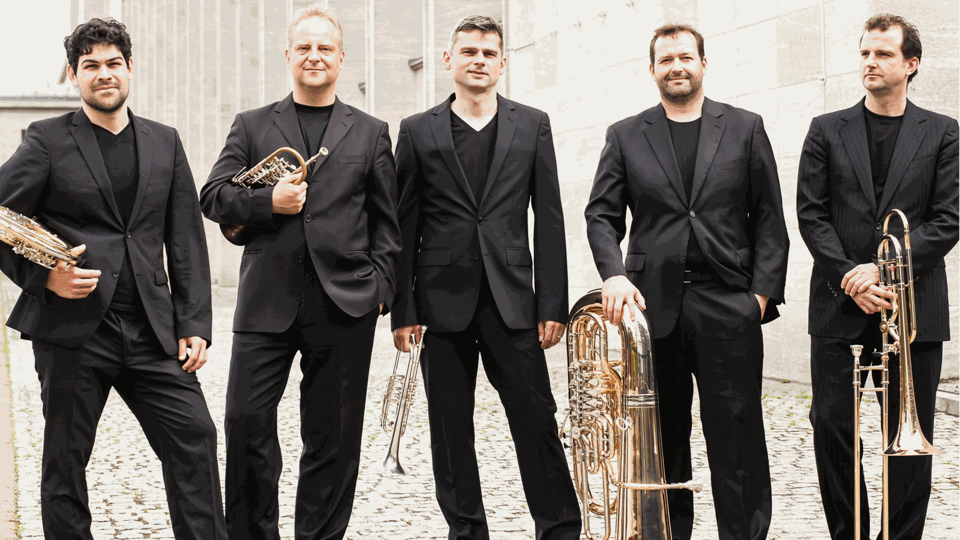 Das Blechbläserquintett des Deutschen Symphonie-Orchesters Berlin mit Antonio Adriani, Falk Maertens, Raphael Mentzen, Johannes Lipp und Andreas Klein Das Blechbläserquintett des Deutschen Symphonie-Orchesters Berlin mit Antonio Adriani, Falk Maertens, Raphael Mentzen, Johannes Lipp und Andreas Klein