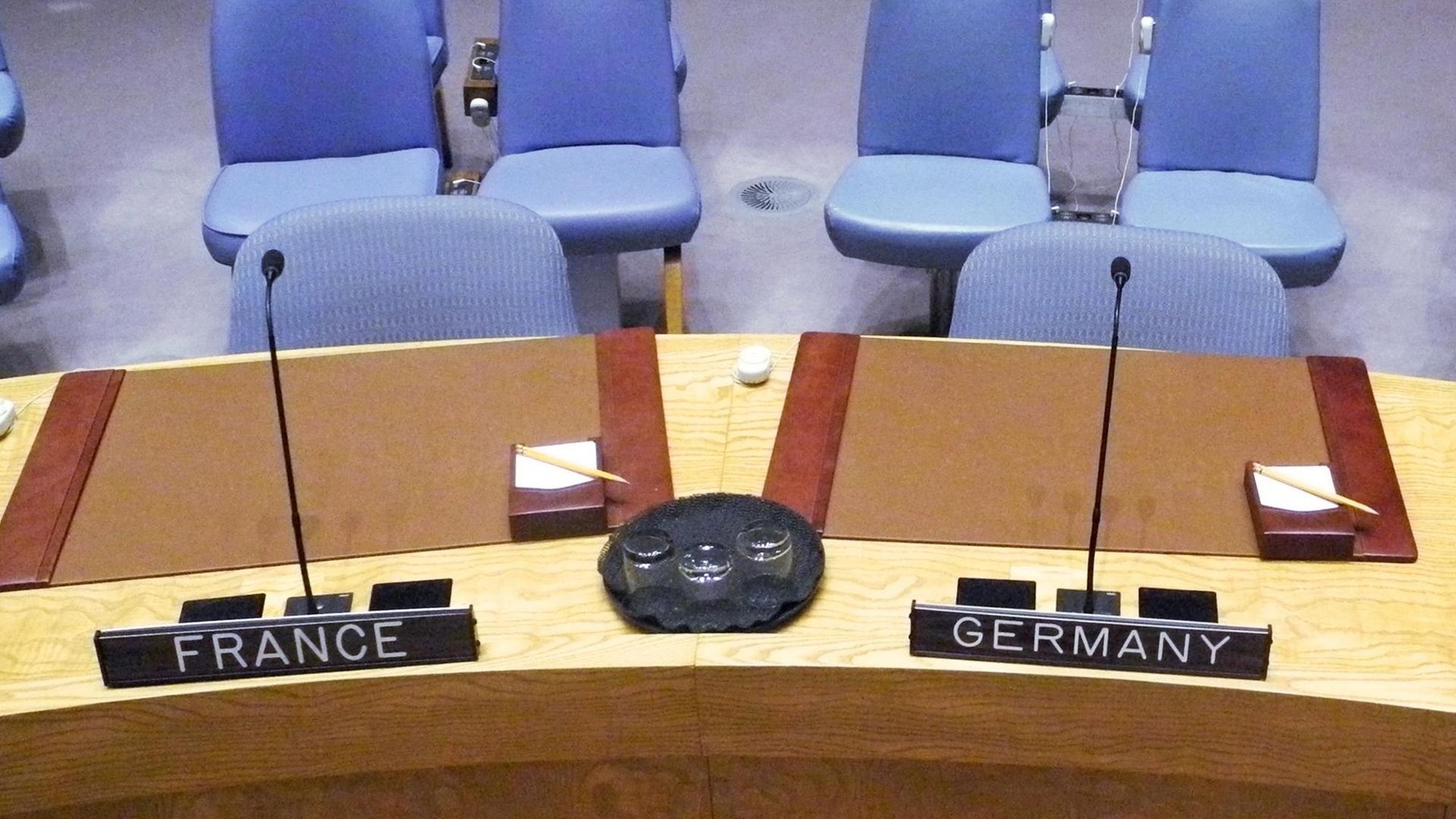 Die beiden Sitze von Frankreich und Deutschland im UN-Sicherheitsrat