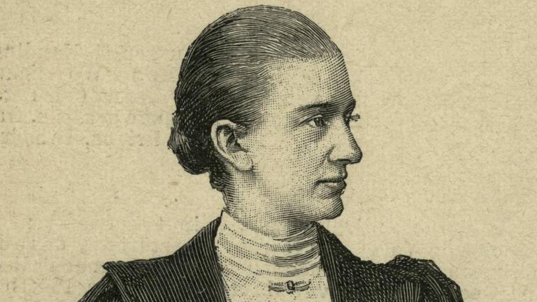 Portrait (Holzstich nach Photographie von Chr.Barth ) von Gräfin Maria von Linden