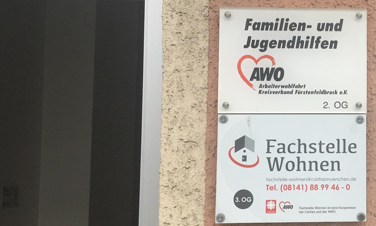 Der Eingang der Beratungs-Fachstelle Wohnen im bayrischen Fürstenfeldbruck Der Eingang der Beratungs-Fachstelle Wohnen im bayrischen Fürstenfeldbruck