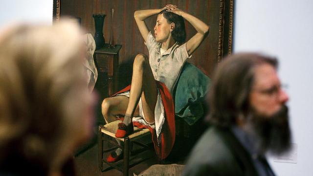 Das Foto zeigt das Gemälde "Therese, träumend" des Malers Balthus, hier in einer Ausstellung im Kölner Museum Ludwig im Jahr 2007.