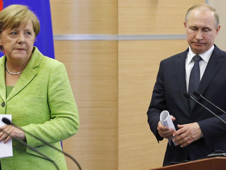 Merkel und Putin in Moskau