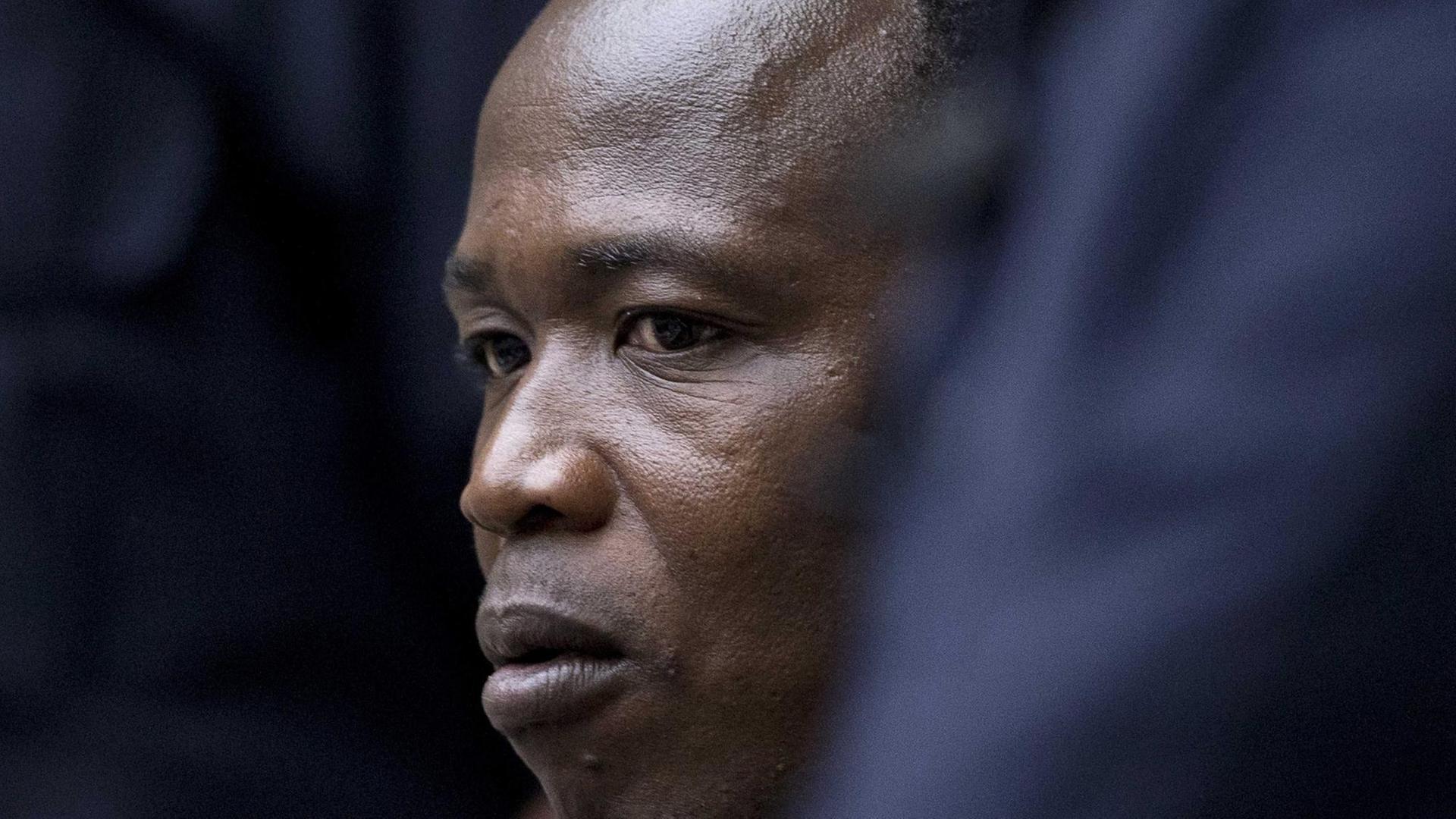 Der ugandische LRA-Kommandant Dominic Ongwen am Internationalen Gerichtshof in Den Haag.