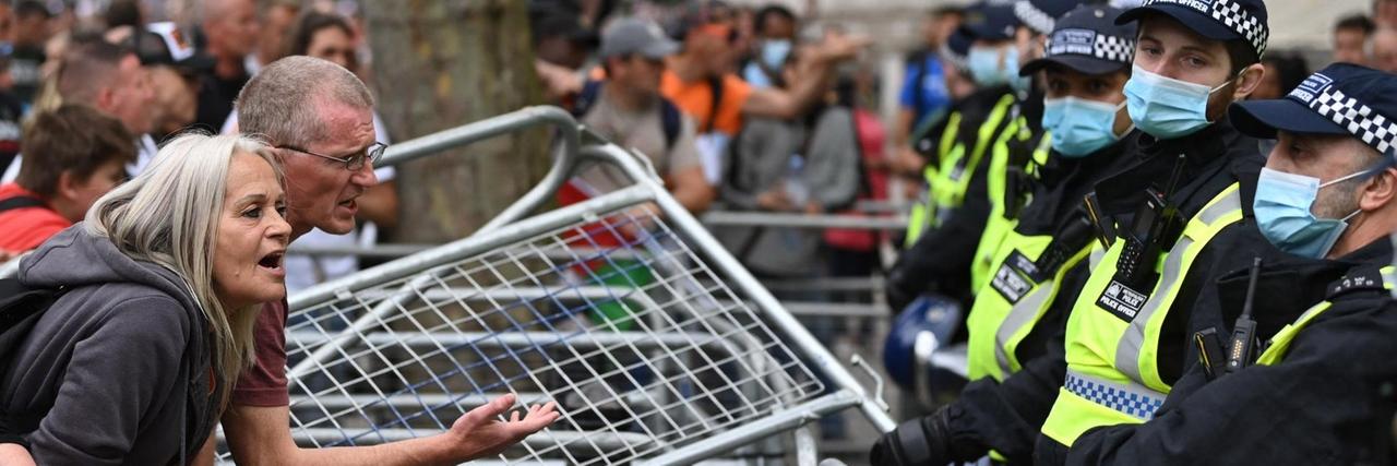 Proteste gegen die Corona-Politik in London Proteste gegen die Corona-Politik in London