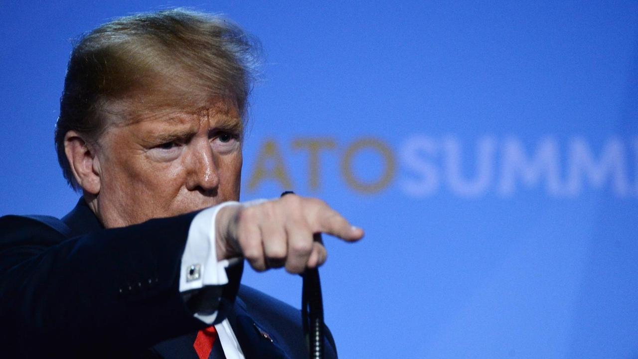 US-Präsident Donald Trump auf dem Nato-Gipfel in Brüssel. US-Präsident Donald Trump auf dem Nato-Gipfel in Brüssel.