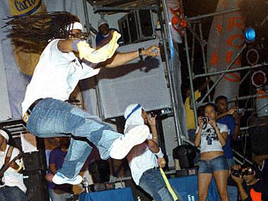 Sänger Machel Montano in Port-of-Spain, Trinidad