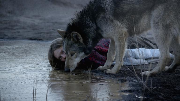 Anna, gespielt von Lilith Stangenberg, nimmt einen Wolf auf - in ihrer Hochhauswohnung Anna, gespielt von Lilith Stangenberg, nimmt einen Wolf auf - in ihrer Hochhauswohnung