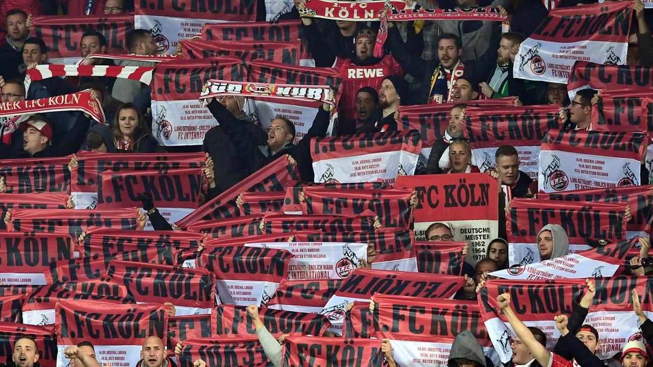 Kölner Fans in Weißrussland - beim Europa League Spiel Bate Borisov gegen FC Köln am 19.10.2017. Kölner Fans in Weißrussland - beim Europa League Spiel Bate Borisov gegen FC Köln am 19.10.2017.