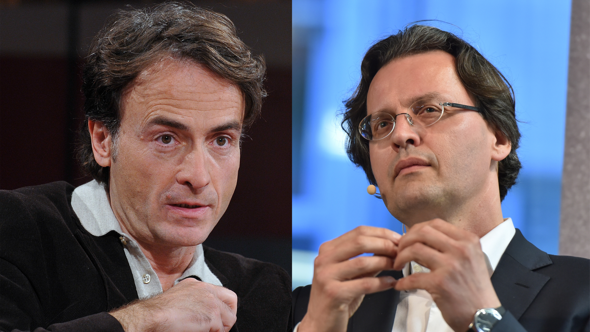 Giovanni di Lorenzo (l.) und Bernhard Pörksen streiten in der Sendung "Streitkultur" über Streitkultur Giovanni di Lorenzo (l.) und Bernhard Pörksen streiten in der Sendung "Streitkultur" über Streitkultur