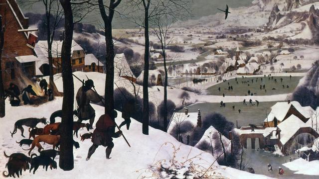 Jäger im Schnee - Gemälde von Pieter Bruegel dem Älteren 1565.