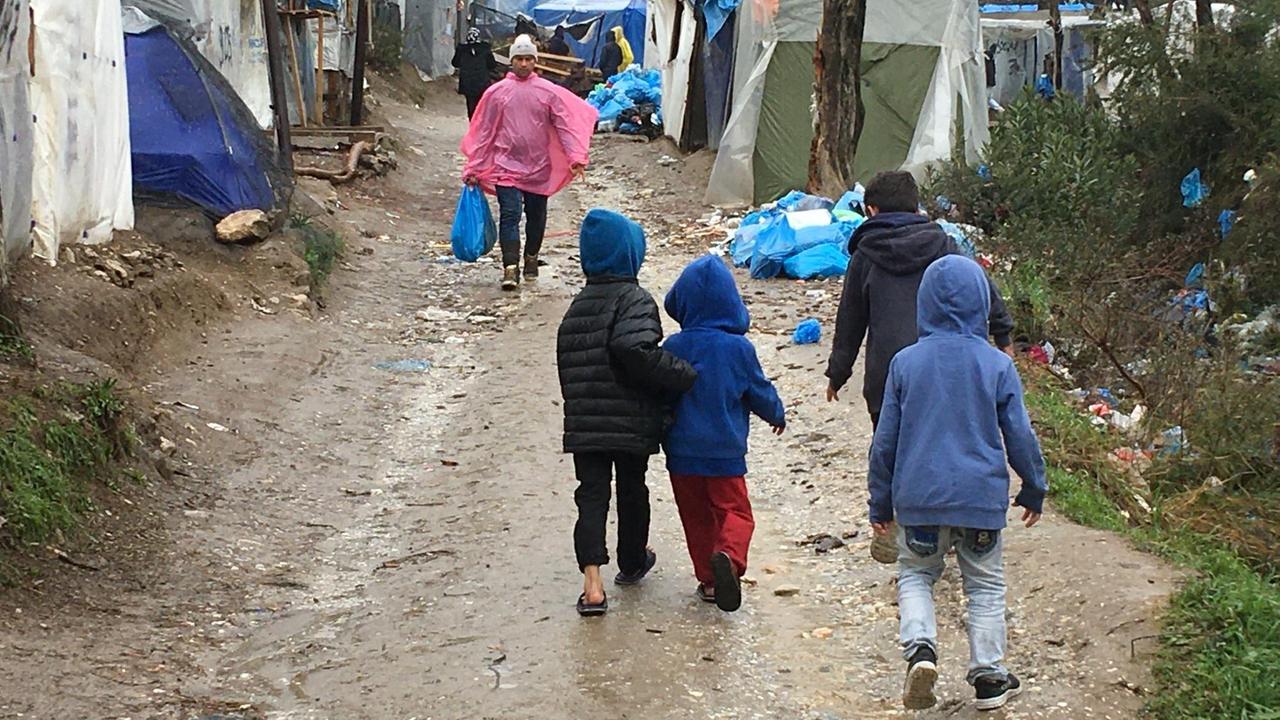 Minderjährige Flüchtlinge auf Lesbos