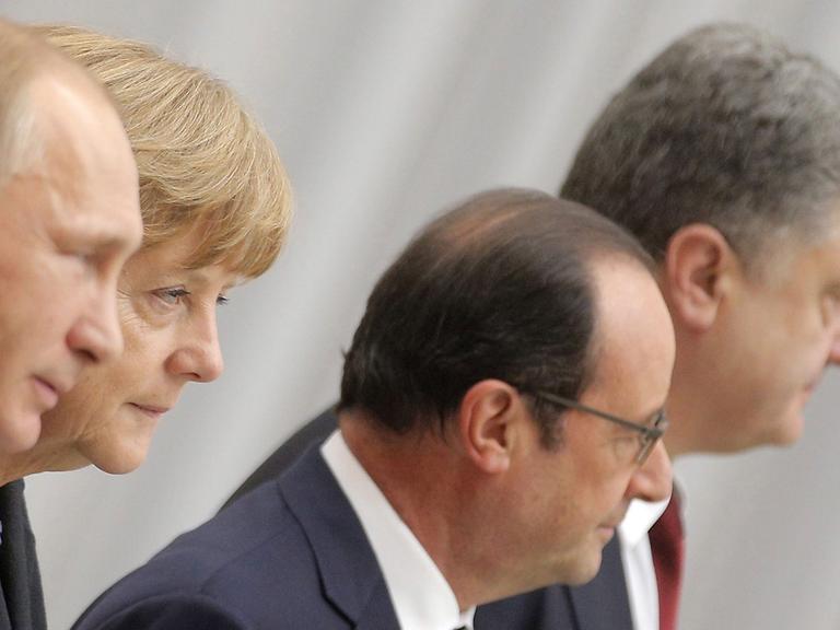 Putin, Merkel, Hollande, Poroschenko.