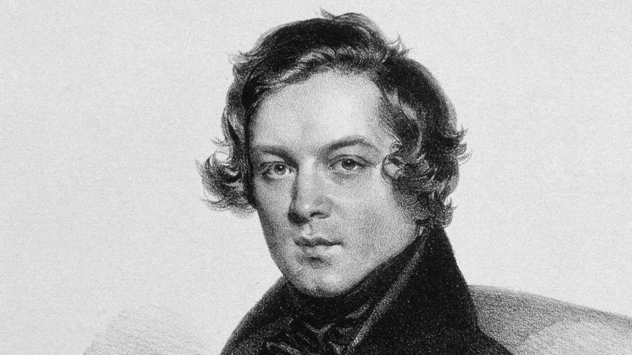 Robert Schumann auf einer Lithografie von Josef Kriehuber von 1839
