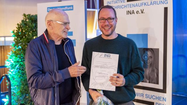 Markus Beckedahl von Netzpolitik.org hat den Günter-Wallraff-Preis für Journalismuskritik entgegen genommen.