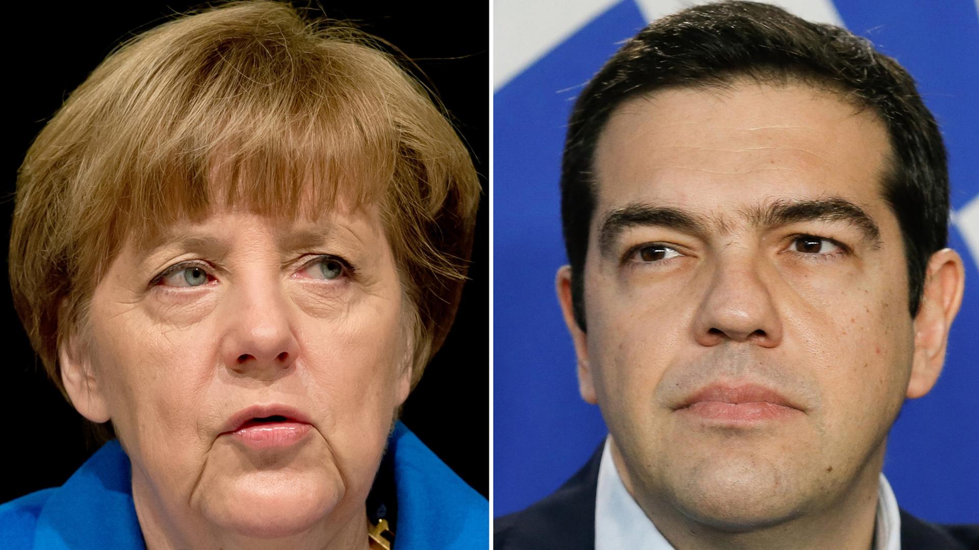 Bundeskanzlerin Angela Merkel und der griechische Regierungschef Alexis Tsipras