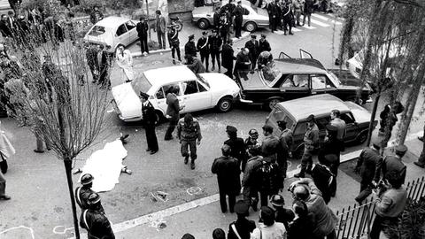 Tatort der Entführung von Aldo Moro durch die Brigate Rosse in Rom 1978.