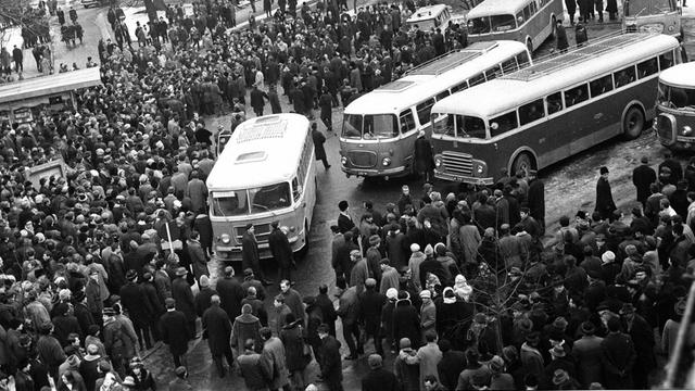 Studentenprotest in Warschau 1968
