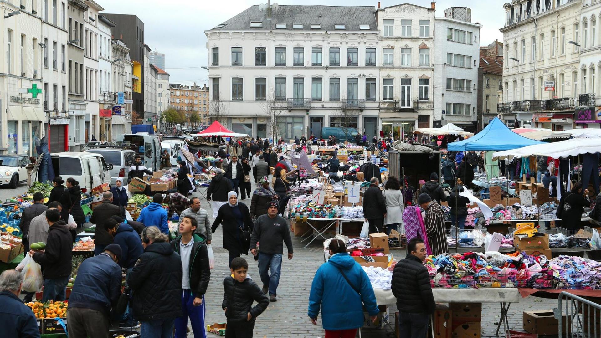 Marktszene in Molenbeek