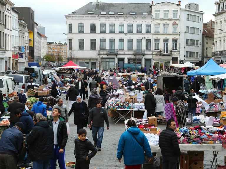 Marktszene in Molenbeek