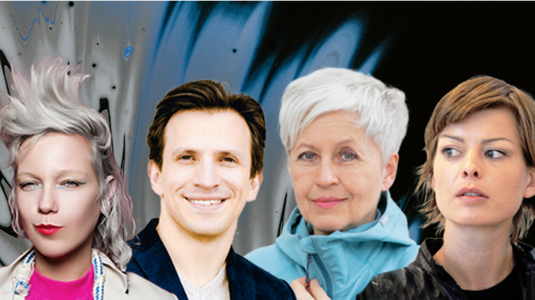 Die Gesichter von Katrin Hahner, Cornelius Meister, Ulrike Draesner, Jorinde Voigt (v.l.n.r.) auf einer Montage. Die Gesichter von Katrin Hahner, Cornelius Meister, Ulrike Draesner, Jorinde Voigt (v.l.n.r.) auf einer Montage.