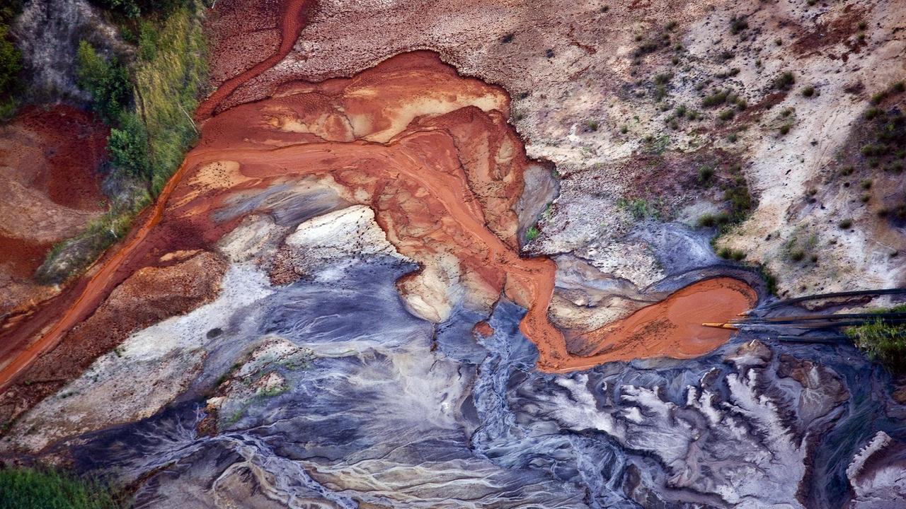 Abwassergrube im Braunkohlekraftwerk Spremberg. Abwassergrube im Braunkohlekraftwerk Spremberg.