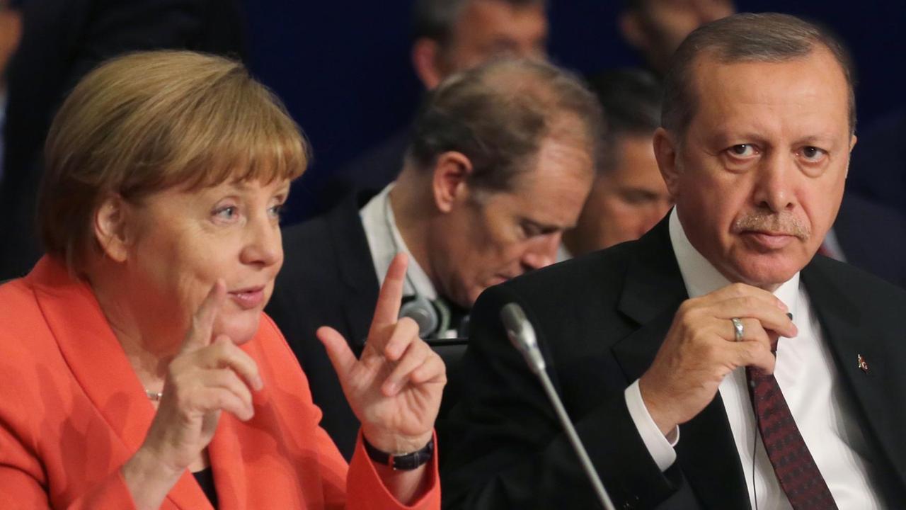Bundeskanzlerin Angela Merkel und der türkische Staatspräsident Recep Tayyip Erdogan am 23.05.2016 in Istanbul
