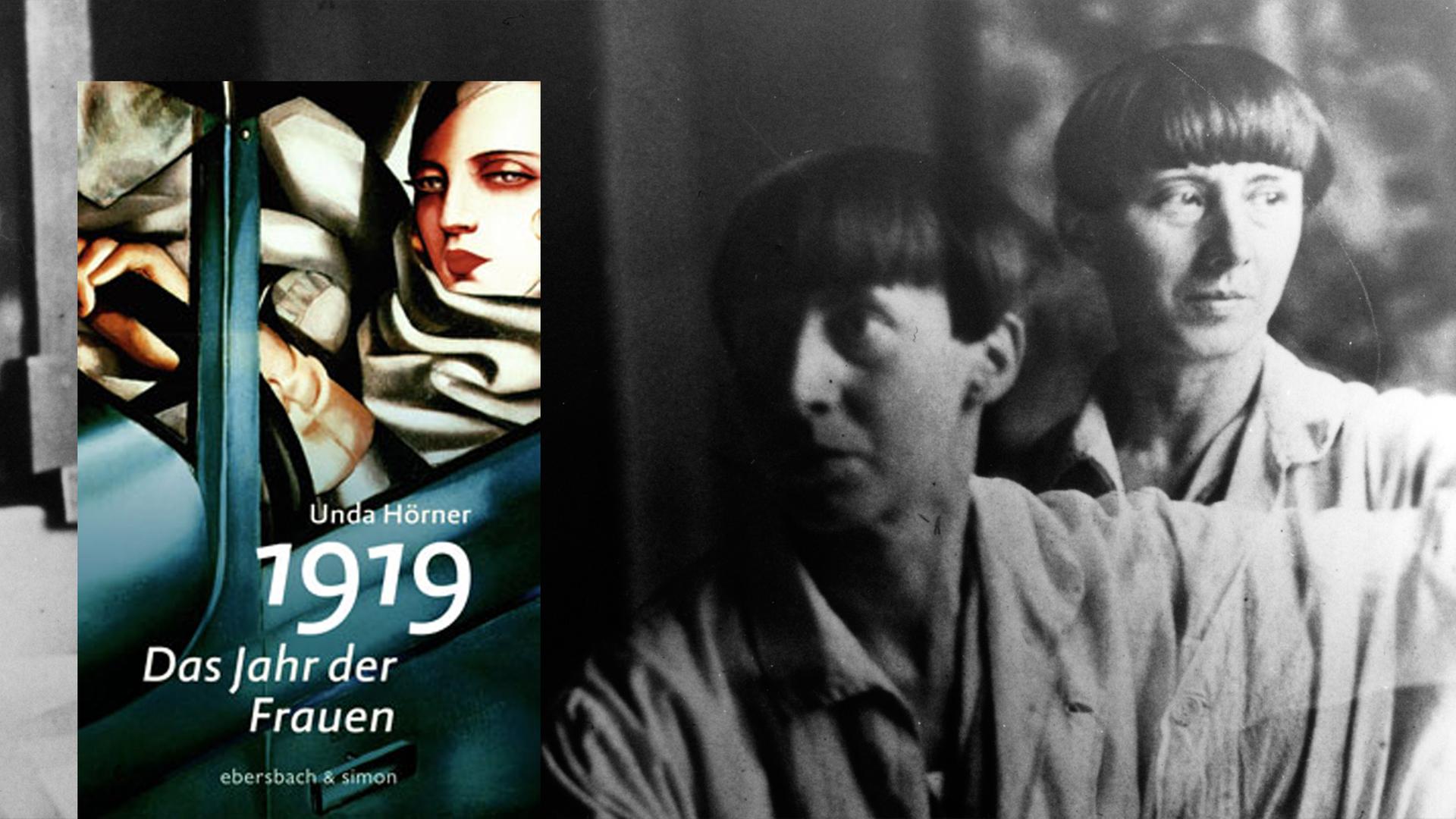 Buchcover Unda Hörner: "1919: Das Jahr der Frauen". Im Hintergrund ist die Künstlerin Hannah Höch in ihrem Atelier zu sehen. Buchcover Unda Hörner: "1919: Das Jahr der Frauen". Im Hintergrund ist die Künstlerin Hannah Höch in ihrem Atelier zu sehen.