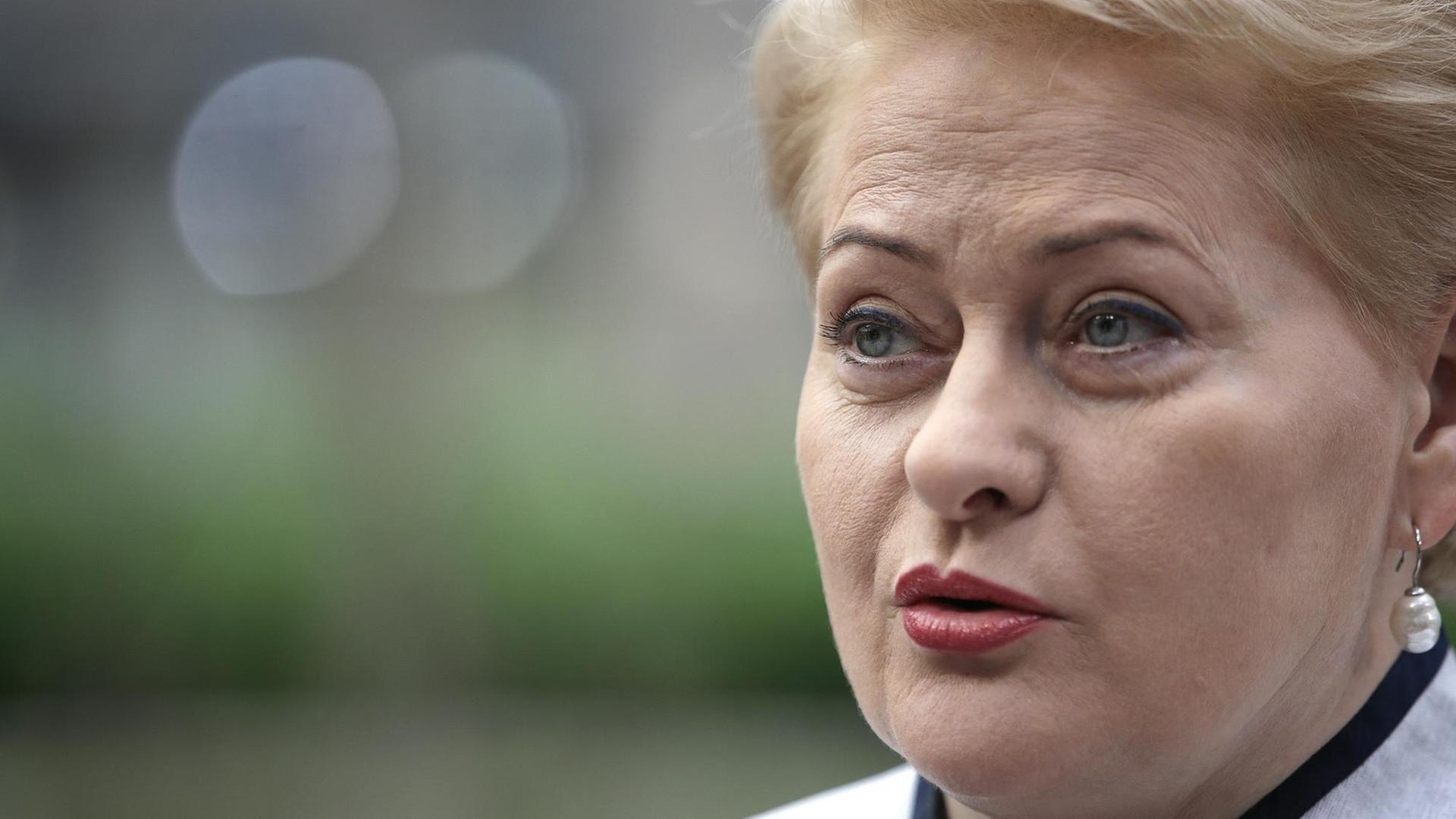 Die litauische Präsidentin Dalia Grybauskaite Die litauische Präsidentin Dalia Grybauskaite