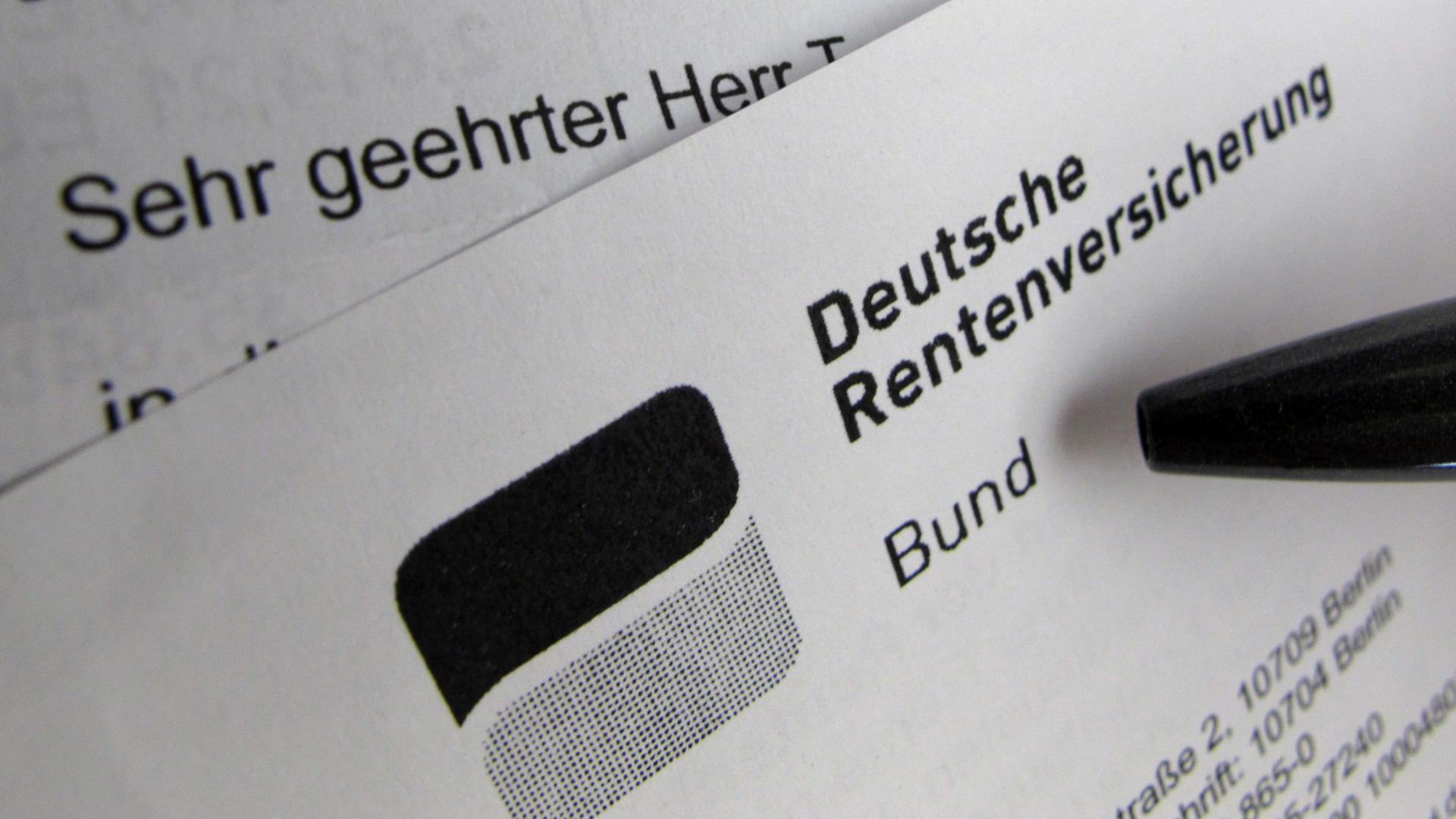 Ein Schreiben der Deutschen Rentenversicherung. Ein Schreiben der Deutschen Rentenversicherung.