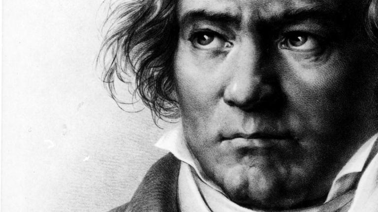 Zu sehen ist der Komponist Ludwig van Beethoven. Das Porträt wurde von August von Klöber angefertigt.