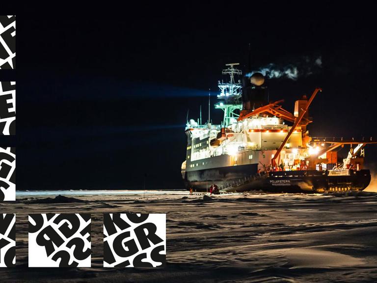 Polarnacht: Wissenschaftler arbeiten während der Eisstation auf dem Meereis.