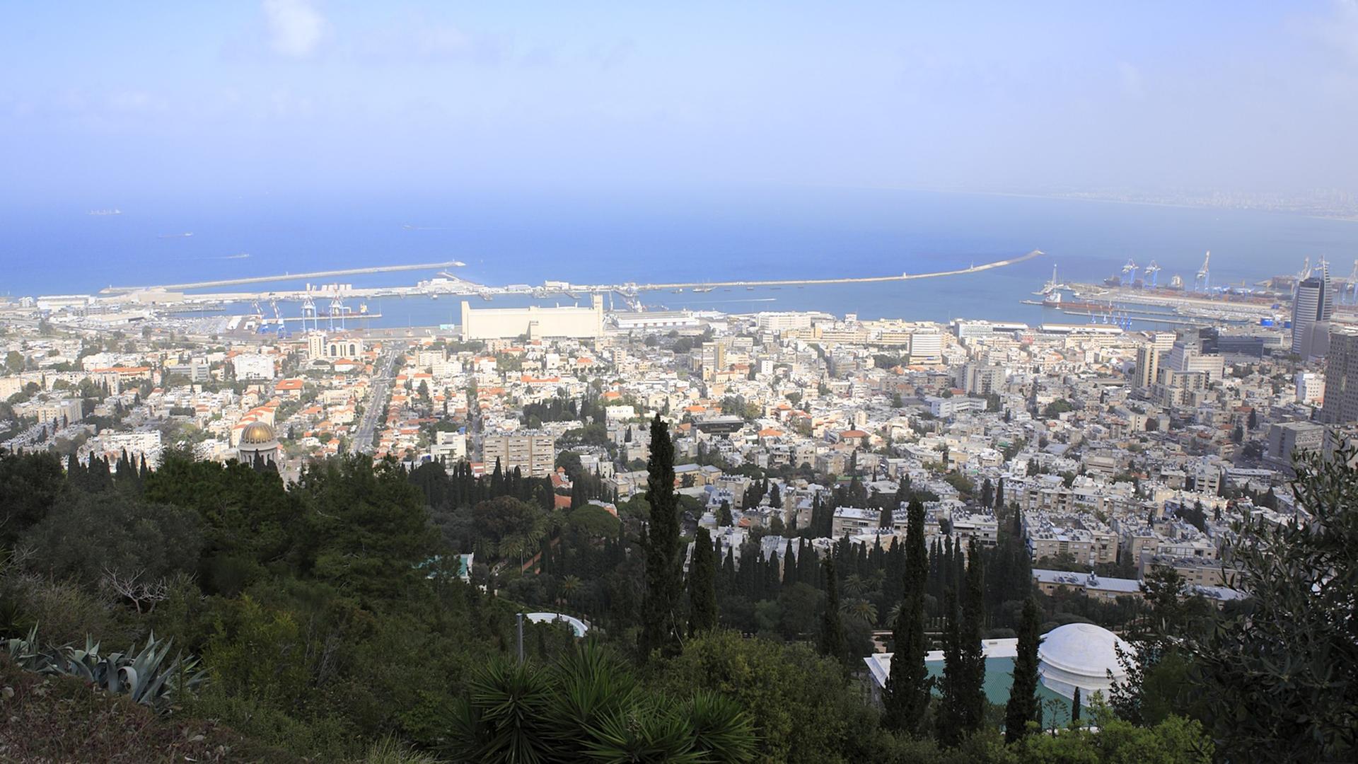 Blick auf Haifa, Israel Blick auf Haifa, Israel