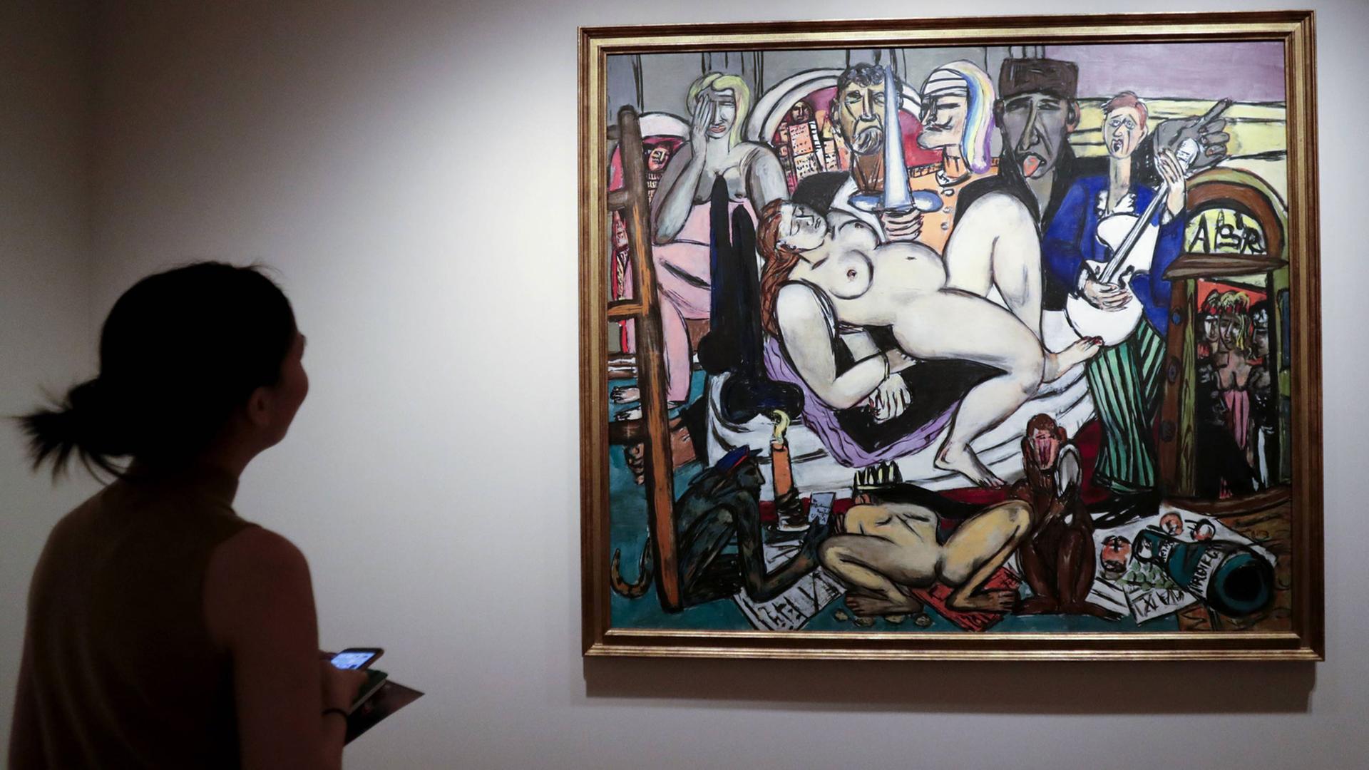 Max Beckmann: "The Town City Night" im Metropolitan Museum of Art in New York City Max Beckmann: "The Town City Night" im Metropolitan Museum of Art in New York City