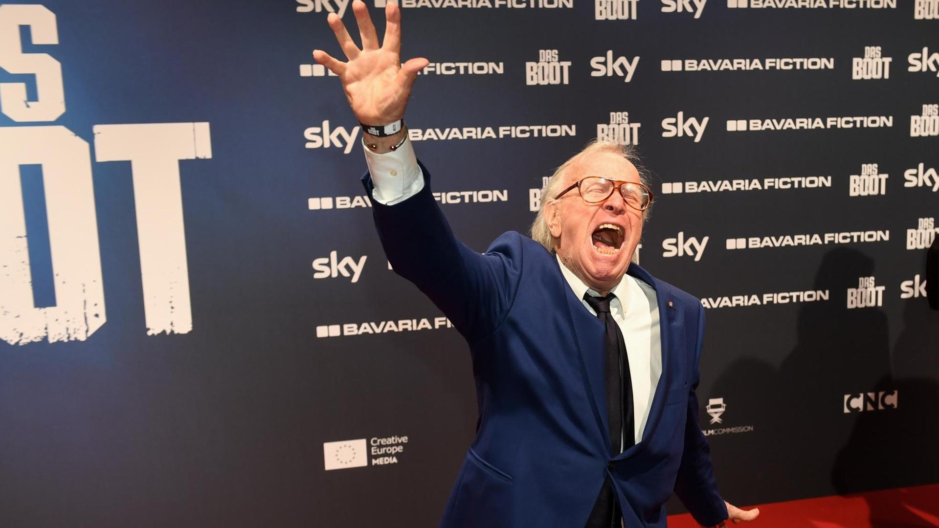 Klaus Doldinger, Filmkomponist, kommt zur Premiere der TV-Serie "Das Boot" in die Bavaria Studios Klaus Doldinger, Filmkomponist, kommt zur Premiere der TV-Serie "Das Boot" in die Bavaria Studios