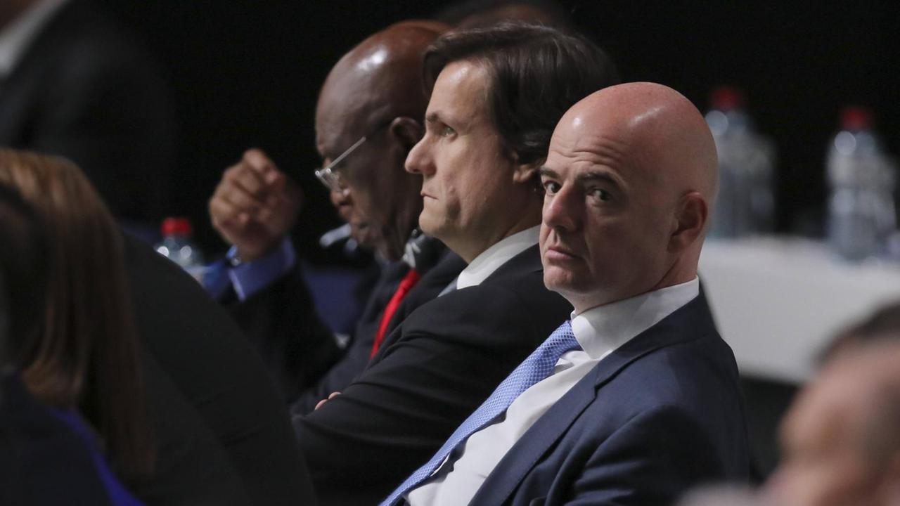 Zu sehen ist der neue FIFA-Präsident Gianni Infantino. Zu sehen ist der neue FIFA-Präsident Gianni Infantino.