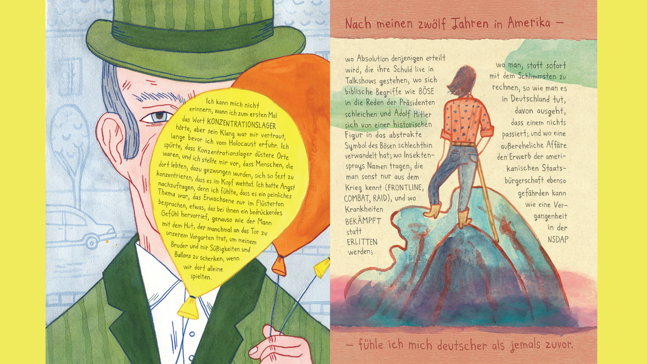 Zwei Buchseiten aus "Heimat" von Nora Krug (Collage) Zwei Buchseiten aus "Heimat" von Nora Krug (Collage)