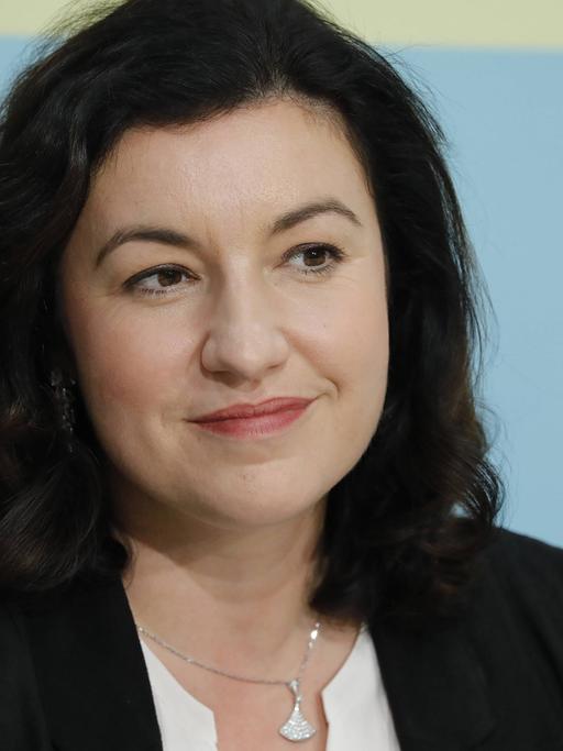 Digitalstaatsministerin Dorothee Bär, CSU, bei einer Pressekonferenz in Berlin
