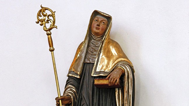 Eine Darstellung der Hildegard von Bingen aus dem 19. Jahrhundert Eine Darstellung der Hildegard von Bingen aus dem 19. Jahrhundert