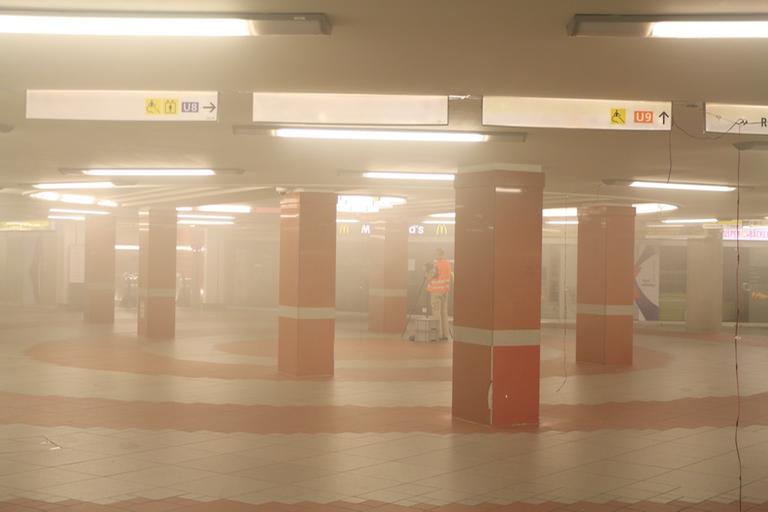 Brandversuche in der U-Bahn