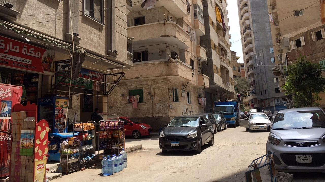 Wohnviertel in Alexandria: Hochhäuser statt Prachtbauten. Wohnviertel in Alexandria: Hochhäuser statt Prachtbauten.
