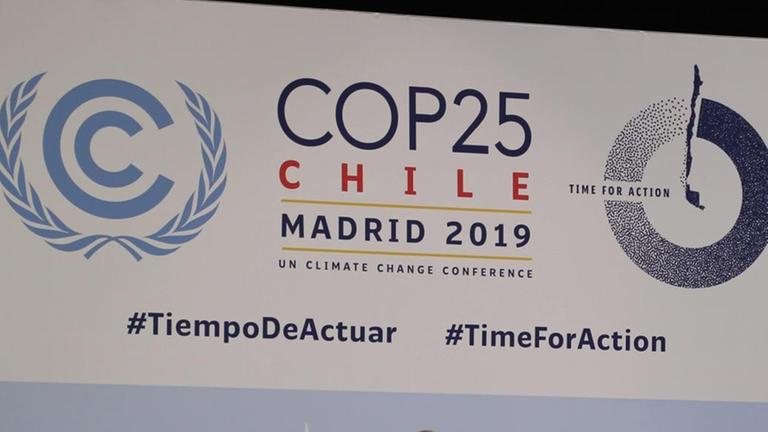 Das Logo des 25. Weltklimagipfel in Madrid. Das Logo des 25. Weltklimagipfel in Madrid.