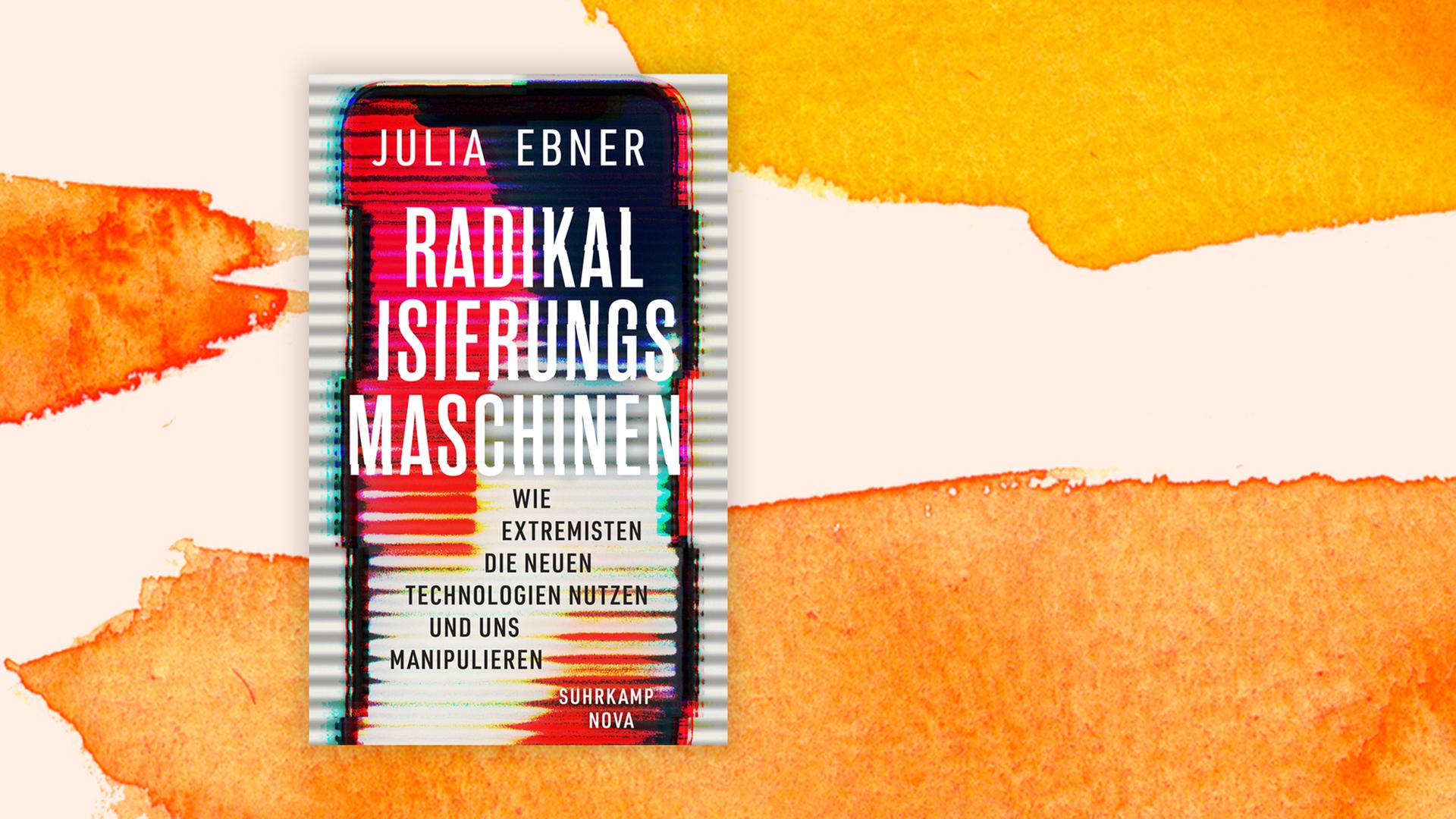 Das Buchcover des Sachbuchs "Radikalisierungsmaschinen" vor einem grafischen Hintergrund Das Buchcover des Sachbuchs "Radikalisierungsmaschinen" vor einem grafischen Hintergrund